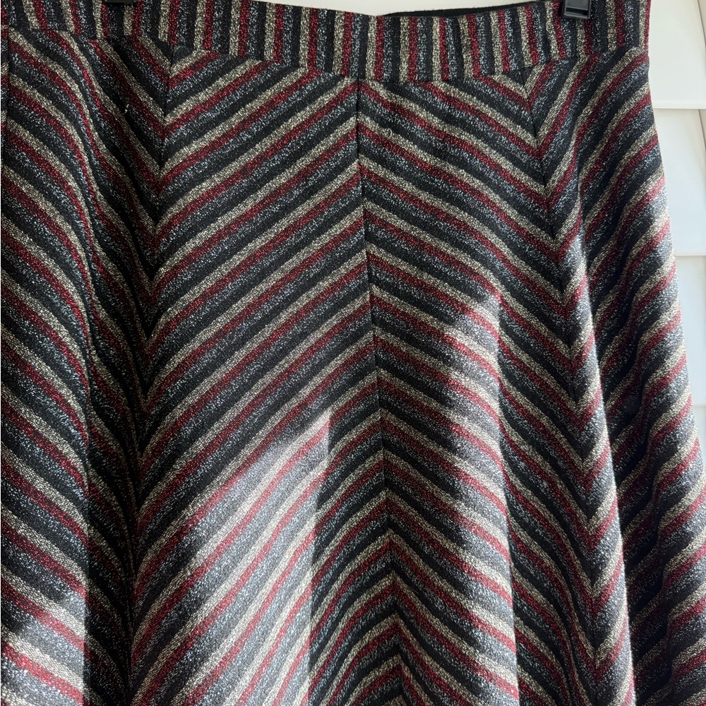 Mauve by anthropologie skirt multi color shimmer size large